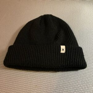 Vintage Hurley Mini Logo Beanie Black EUC